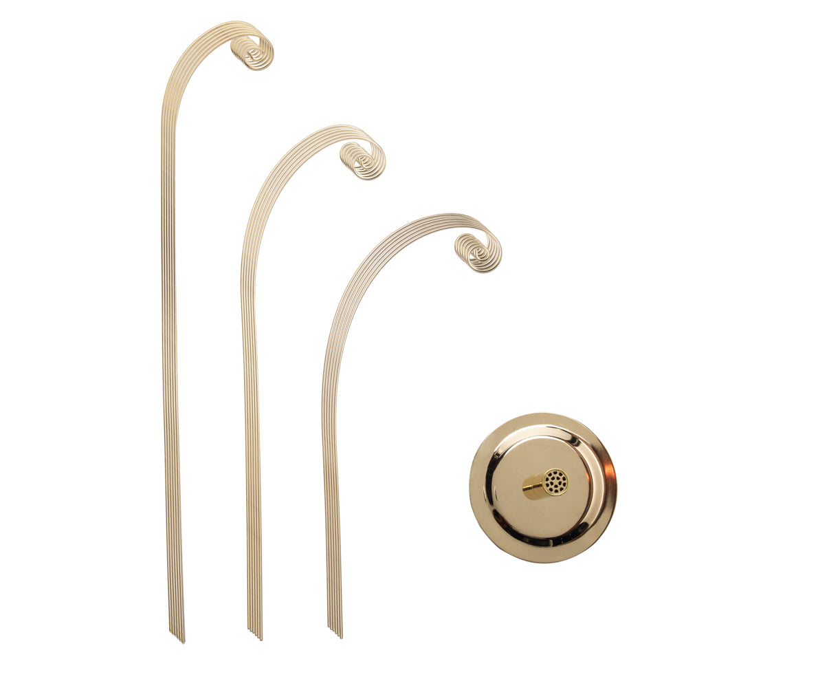Creative Hobbies 20 Inch Tall Ornament Display Tree, Bright Brass Plated, Holds - detail