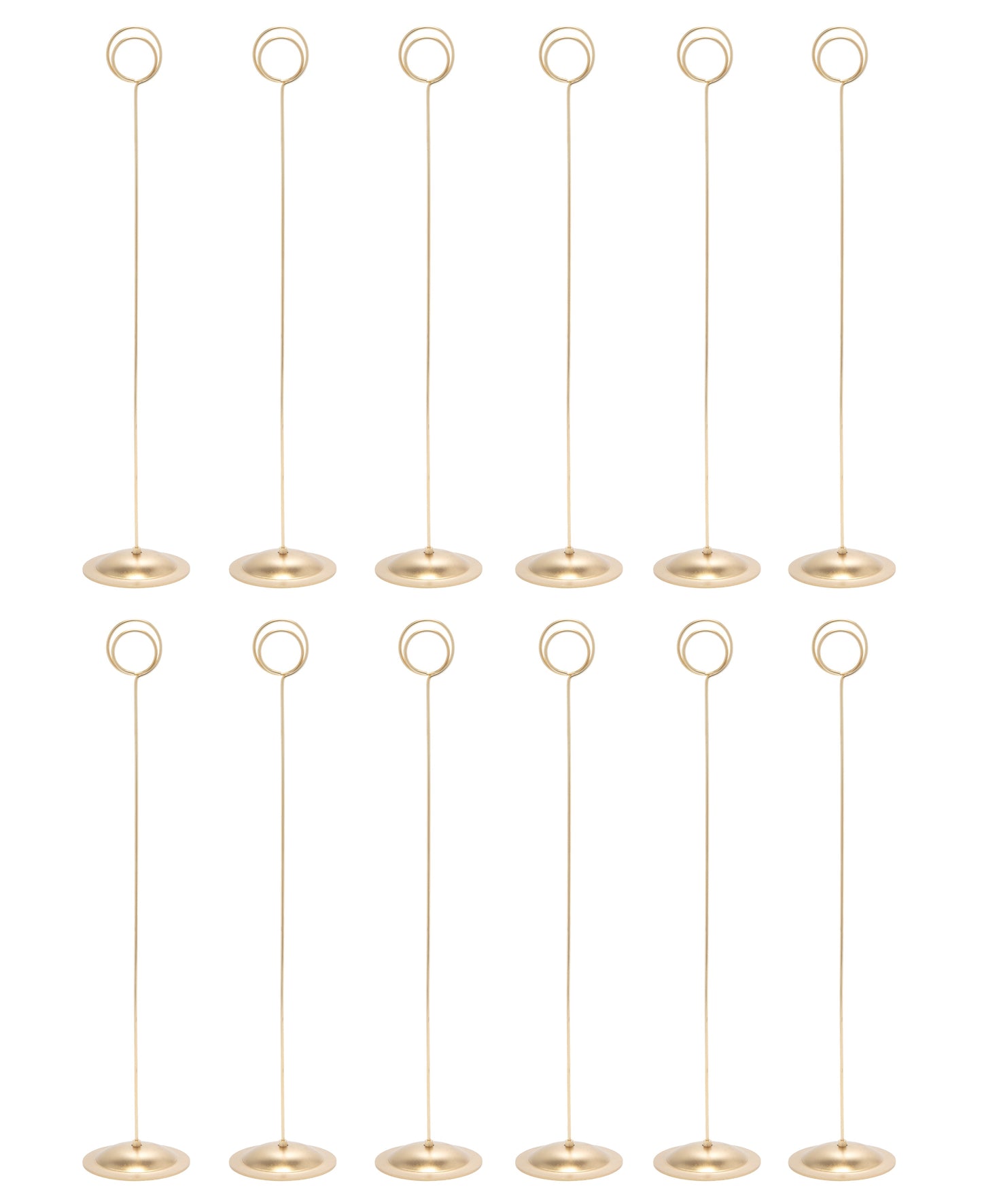 12 Pack of Table Number & Place Card Holders for Weddings, Restaurants & Events - side view