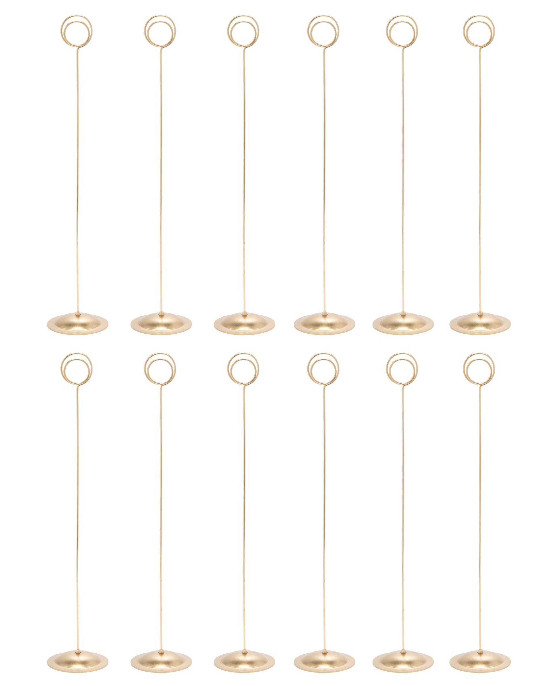 12 Pack of Table Number & Place Card Holders for Weddings, Restaurants & Events - side view