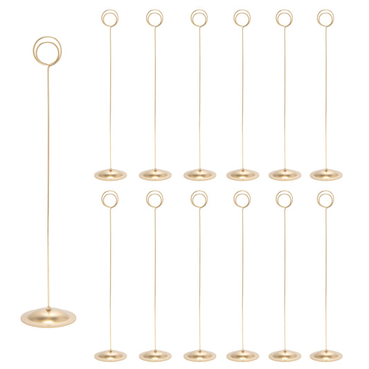 12 Pack of Table Number & Place Card Holders for Weddings, Restaurants & Events