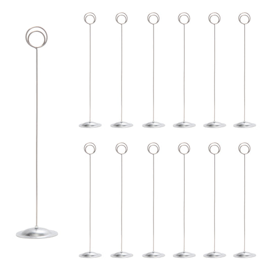 12 Pack of Table Number & Place Card Holders for Weddings, Restaurants & Events