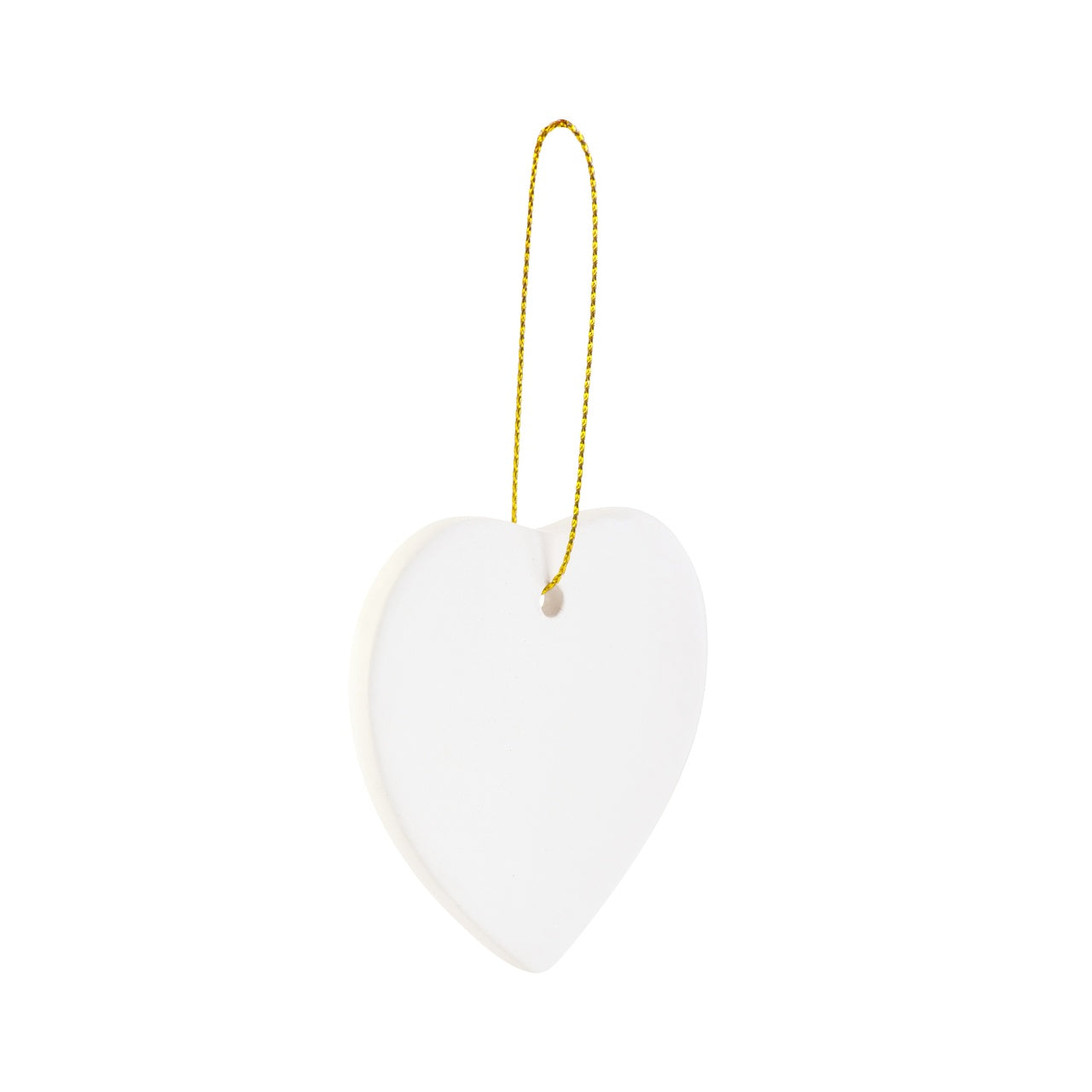 Ready to Paint DIY Porcelain Ceramic Heart Shape Ornaments with Hanger for - detail