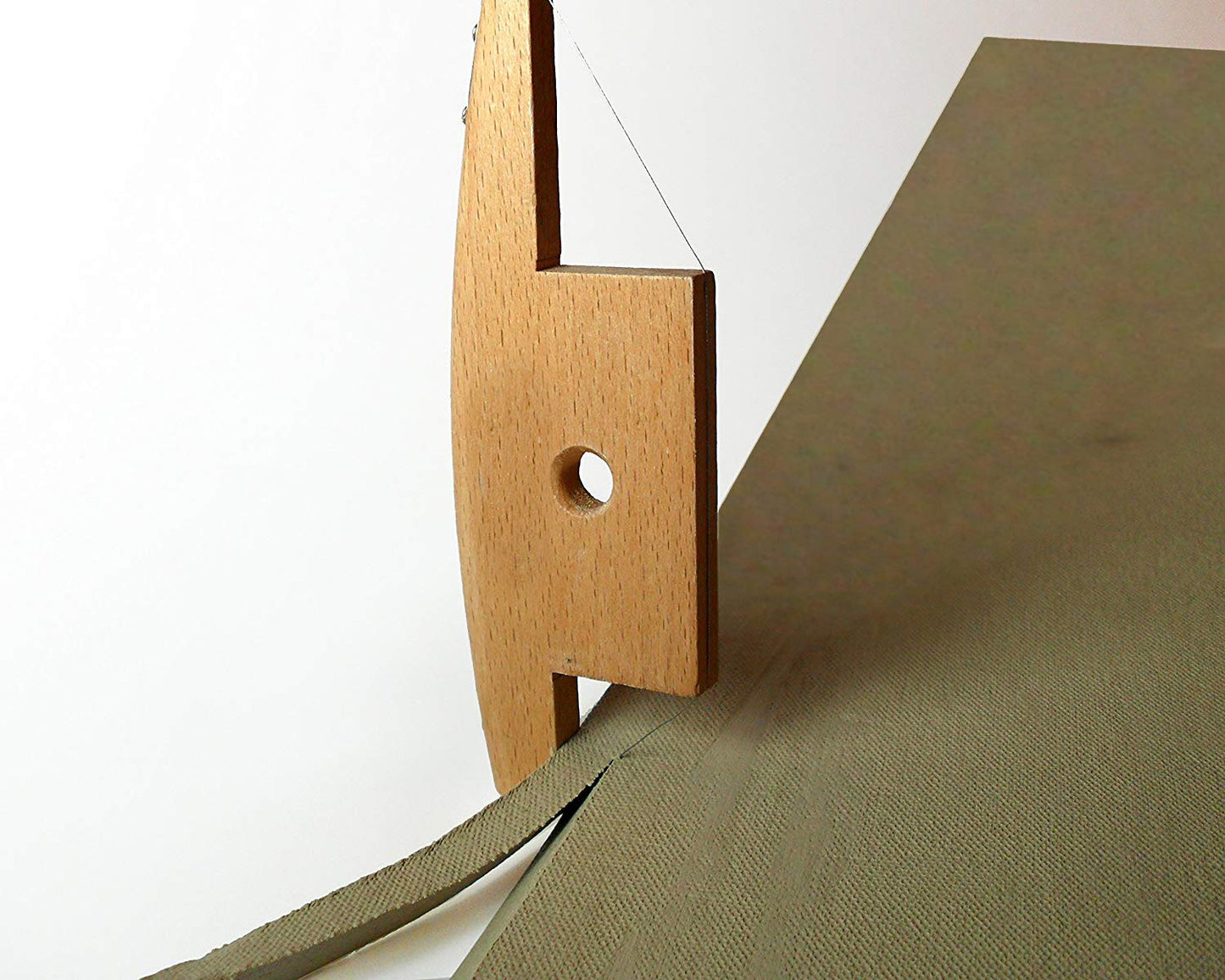 Wood and Wire Bevel Cutter Clay Trimming Tool for Pottery, Ceramics and - side view