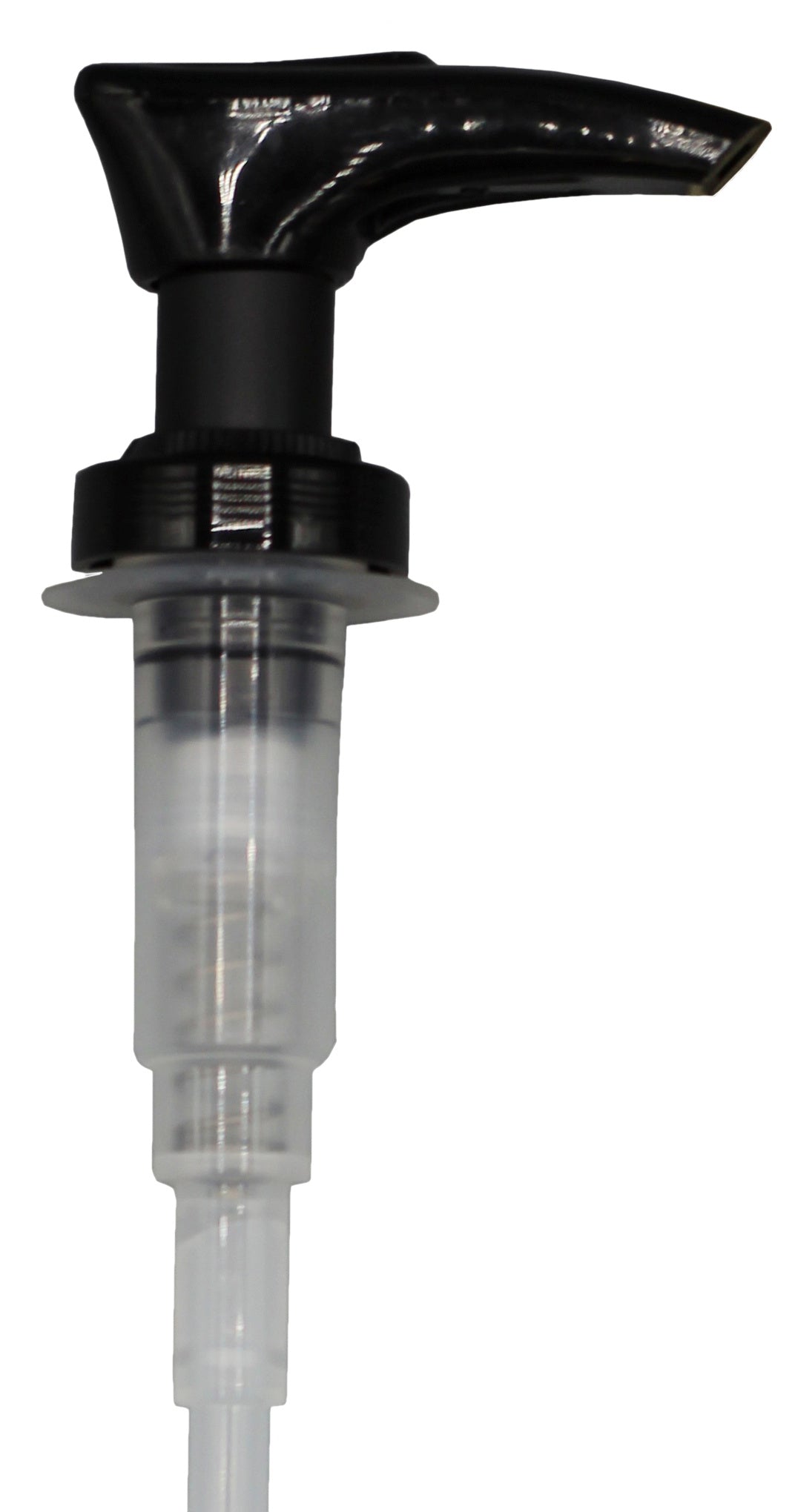 Black Plastic Lotion Soap Dispenser Pump Has Cork Stopper For Easy Press-In Fit - close-up