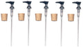 Black Plastic Lotion Soap Dispenser Pump Has Cork Stopper For Easy Press-In Fit (50 Pack)