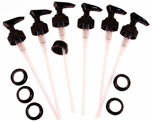 Black Plastic Lotion Soap Dispenser Pump Tops with Threaded Collars-100 pc pack - for craft
