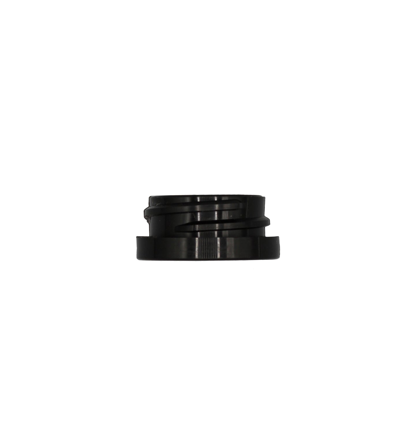 Black Plastic Lotion Soap Dispenser Pump Tops with Threaded Collars-100 pc pack - side view