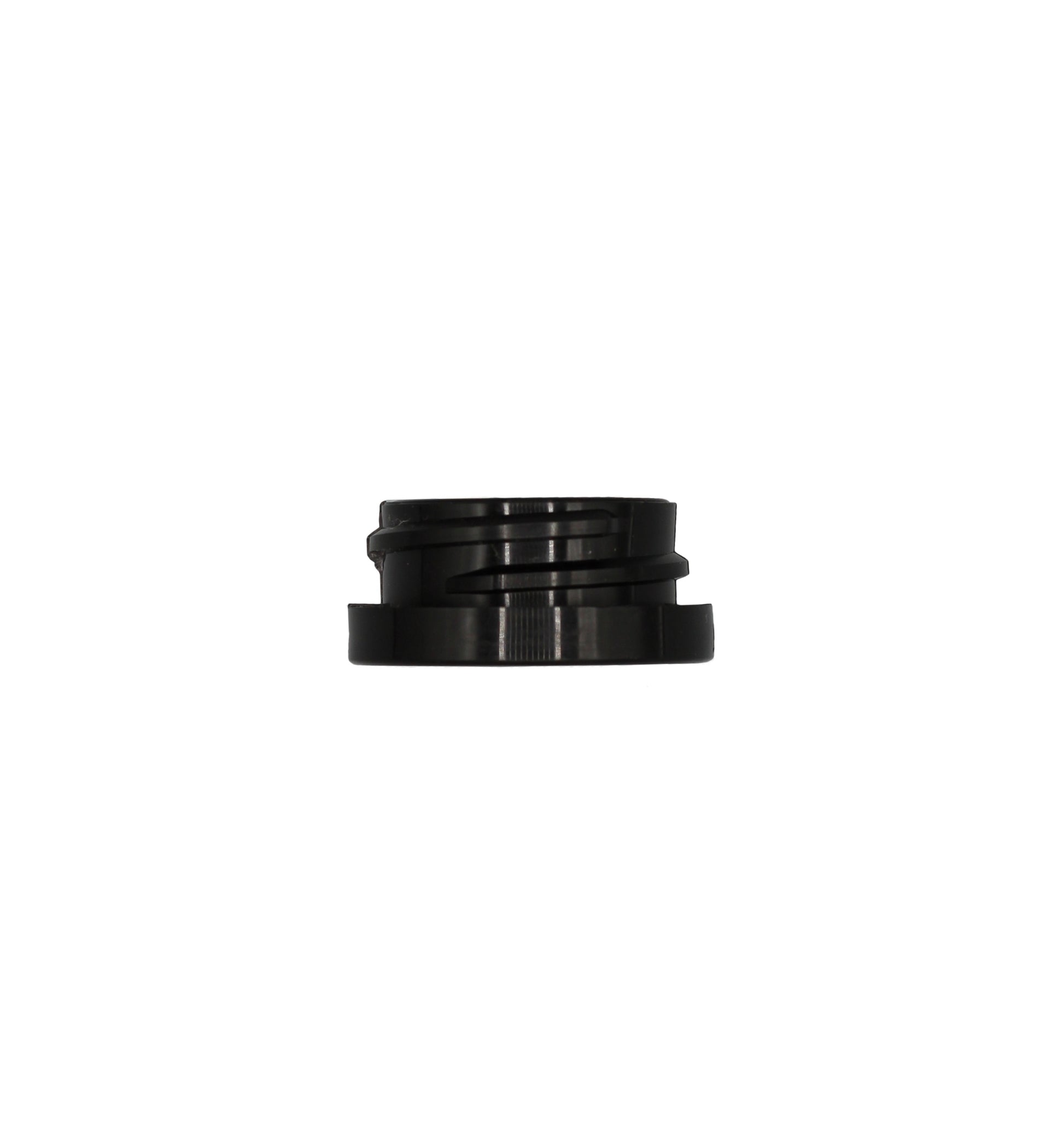 Black Plastic Lotion Soap Dispenser Pump Tops with Threaded Collars-100 pc pack - side view