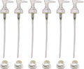 White Plastic Lotion Soap Dispenser Pumps with Glue On Screw Collars, Replacements for Soap and Lotion Pumps, Mason Jar Pumps or Bottles and DIY Crafts - 50 Sets