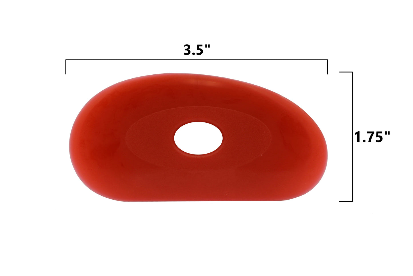Soft Silicone Pottery Rib (Shape 1) - Ceramic Clay Sculpting Tool, Smooths & - detail