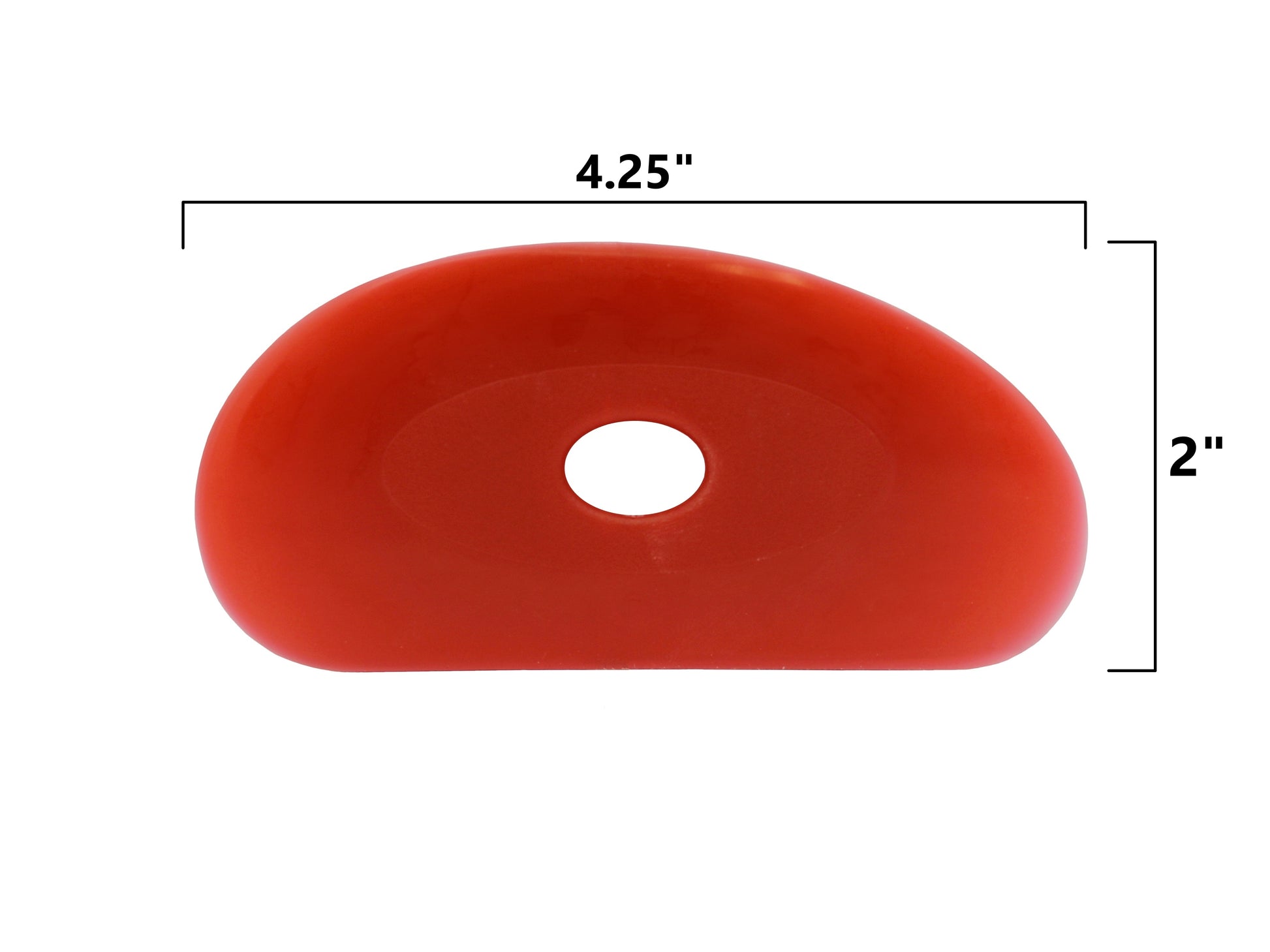Soft Silicone Pottery Rib (Shape 2) - Ceramic Clay Sculpting Tool, Smooths & - detail
