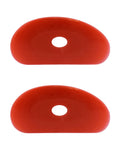 Soft Silicone Pottery Rib (Shape 2) - Ceramic Clay Sculpting Tool, Smooths & Removes Finger Marks | 2 Pack