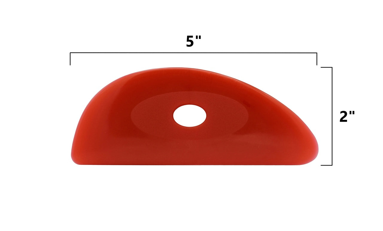 Pack of 6 Red Soft Silicone Pottery Ribs (Shapes 0-5) - Ultimate Ceramic - view 5