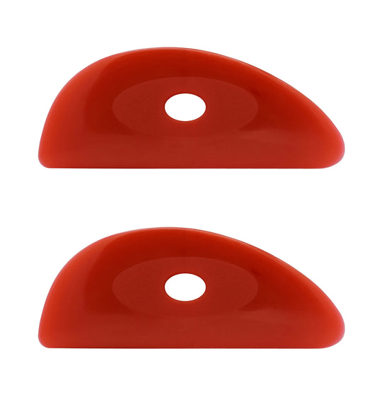 Soft Silicone Pottery Rib (Shape 3) - Ceramic Clay Sculpting Tool, Smooths &