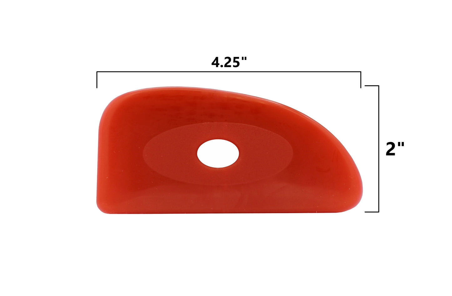 Soft Silicone Pottery Rib (Shape 4) - Ceramic Clay Sculpting Tool, Smooths & - detail