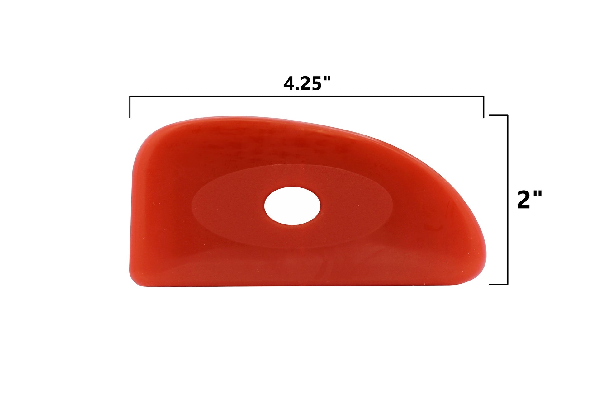 Soft Silicone Pottery Rib (Shape 4) - Ceramic Clay Sculpting Tool, Smooths & - detail