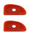 Soft Silicone Pottery Rib (Shape 4) - Ceramic Clay Sculpting Tool, Smooths & Removes Finger Marks | 2 Pack