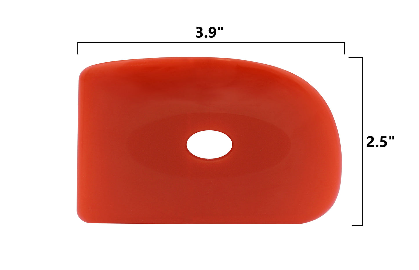 Soft Silicone Pottery Rib (Shape 5) - Ceramic Clay Sculpting Tool, Smooths & - detail