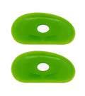 2 Pack of Medium Firm Silicone Pottery Rib | Ceramic Sculpting Tool for Smooth Finishing and Removing Finger Marks - Essential Tool for Potters (Shape 1)