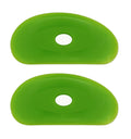 2 Pack of Medium Firm Silicone Pottery Rib | Ceramic Sculpting Tool for Smooth Finishing and Removing Finger Marks - Essential Tool for Potters (Shape 2)
