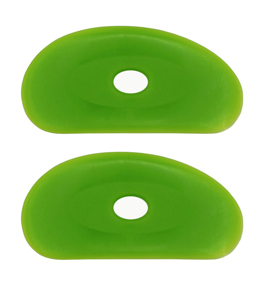 2 Pack of Medium Firm Silicone Pottery Rib - ceramic, for craft