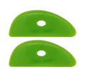 2 Pack of Medium Firm Silicone Pottery Rib | Ceramic Sculpting Tool for Smooth Finishing and Removing Finger Marks - Essential Tool for Potters (Shape 3)