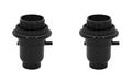 Black Phenolic Push Thru Socket with Uno Ring, 1/8 IP Thread Cap (2 Pack)