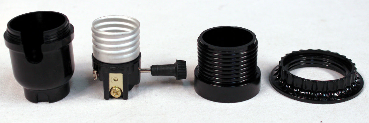 Creative Hobbies® Phenolic 3 Way Turn Knob, Medium Base Light Socket, Full Uno - side view