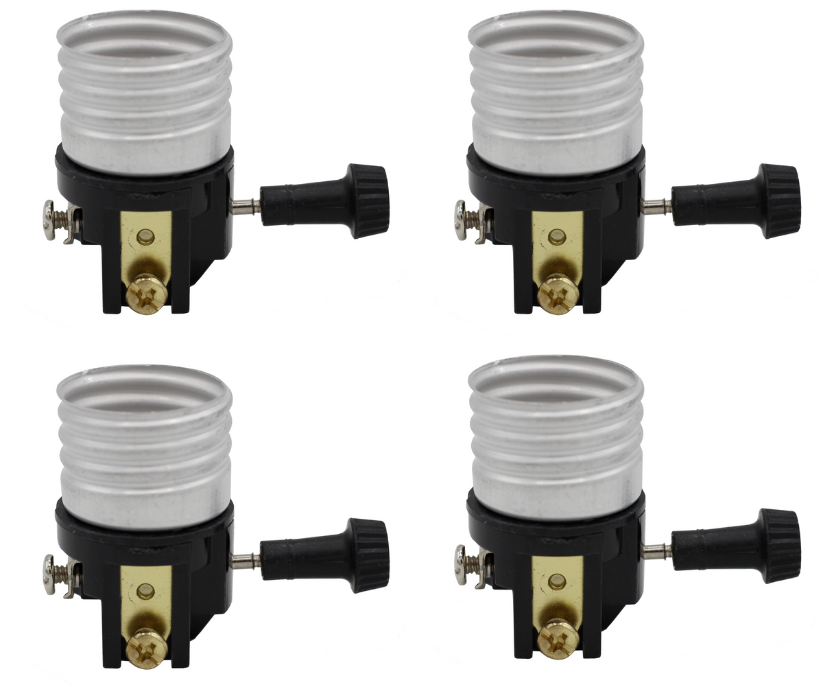 Creative Hobbies E26 Replacement Lamp Socket Interiors - 4 Pack