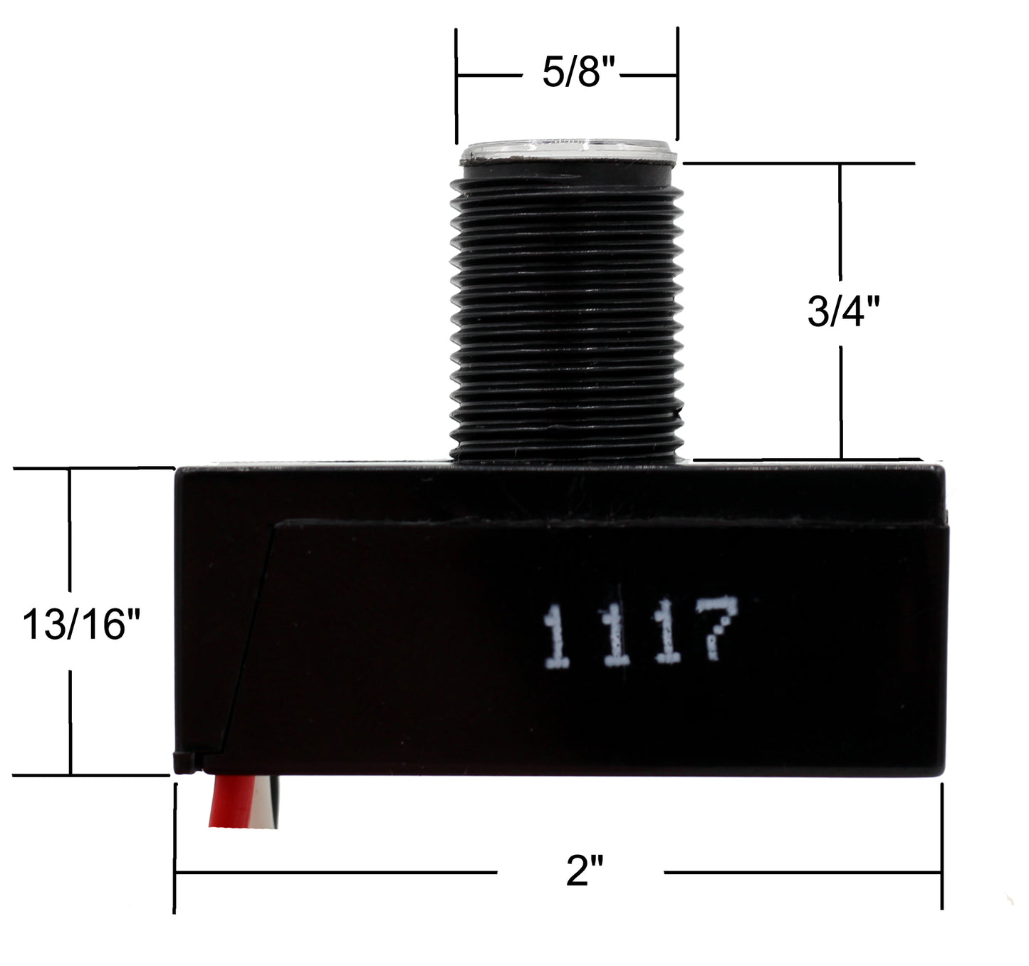 Outdoor Hard-Wired Post Eye Light Control Electric Resistor Photocell Light - side view