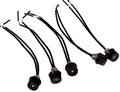 5 Pack of Rotary Style On/Off Canopy Light Switch, Lamp Switch, 3/1 amps at 125/250V, Metal Bushing with 6 Inch Wire Leads Stripped Ends