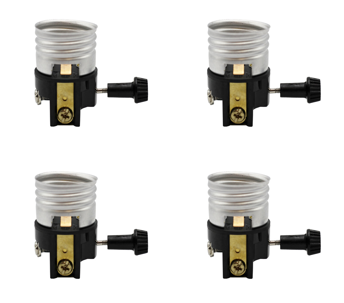 Creative Hobbies E26 Replacement Lamp Socket Interiors - 4 Pack