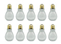 Clear Plastic Fillable Shaped Light Bulb w/ Removable Top Great idea!  Lot of 10