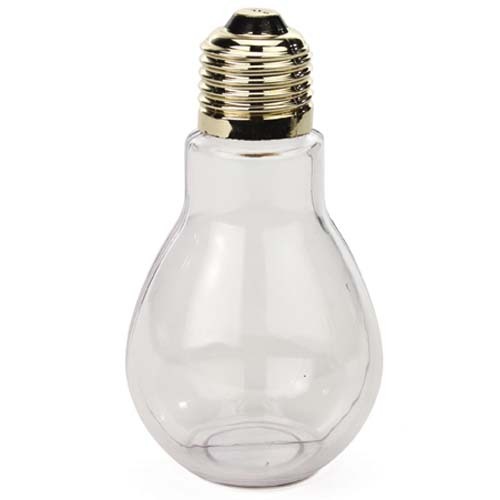 Wholesale Case of 288 Pieces - Clear Plastic Fillable Light Bulbs for Candy, - side view