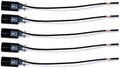 Candelabra Base Lamp Holder Light Socket, Keyless Phenolic, 6 Inch Wire Leads, Wholesale Pack of 5