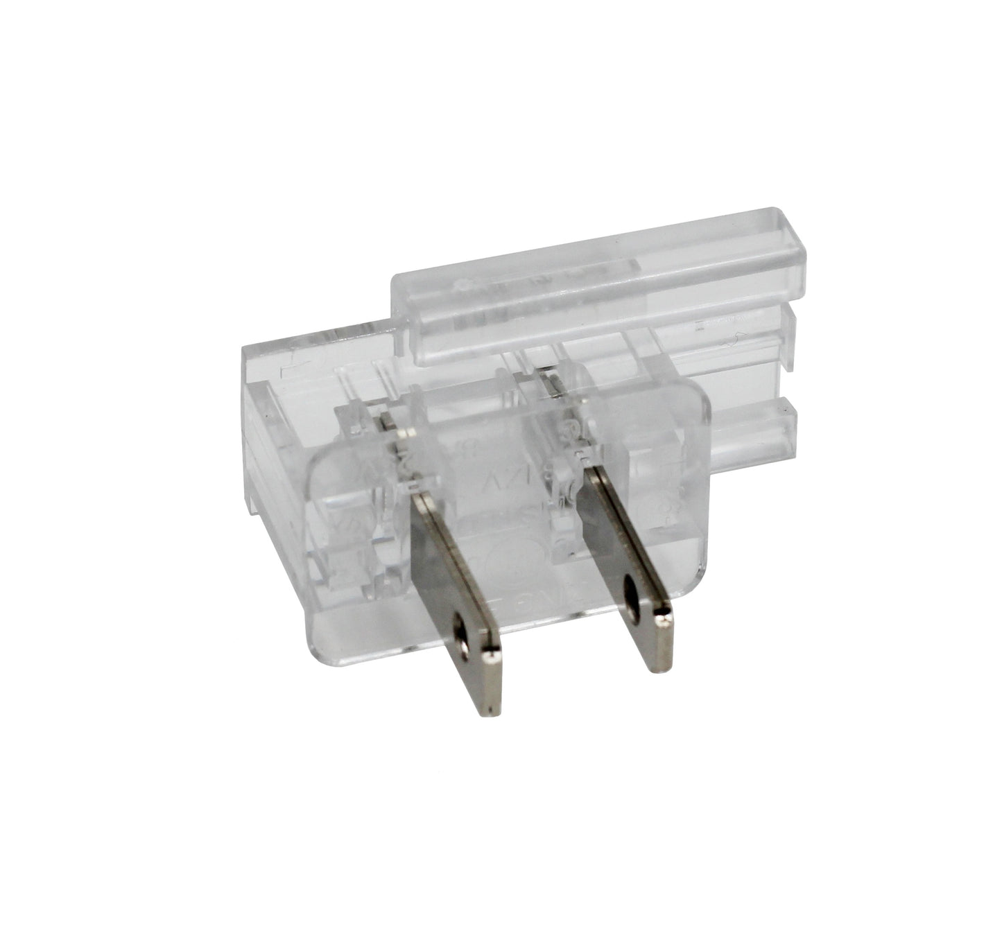 Clear Easy Snap On End Plug, for SPT-1 Wire, Residential Grade, Polarized, - detail