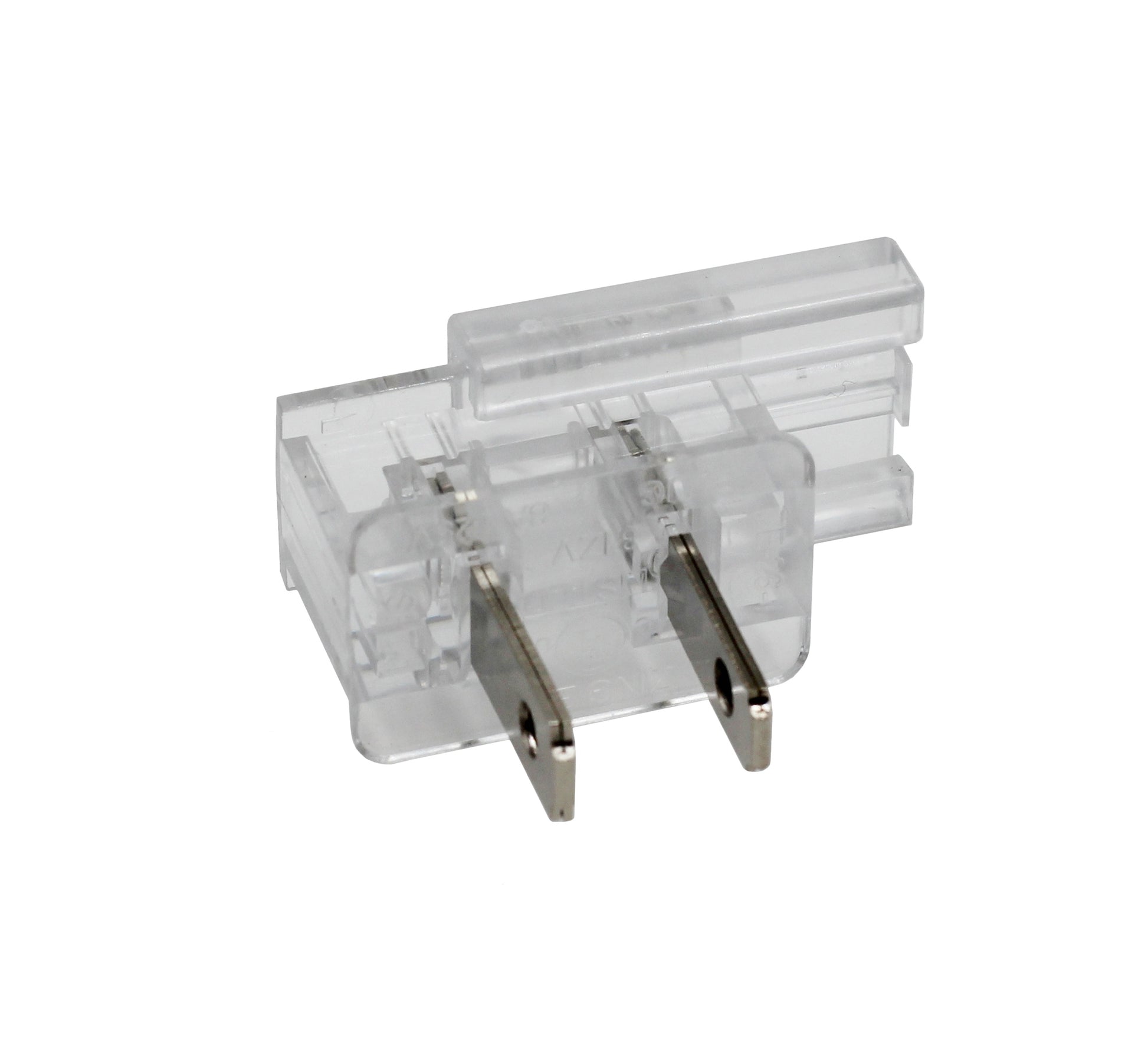Clear Easy Snap On End Plug, for SPT-1 Wire, Residential Grade, Polarized, - detail