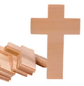 Creative Hobbies 4.25 Inch High Unfinished Wooden Cross Shapes, Pack of 25, Ready to Paint or Decorate