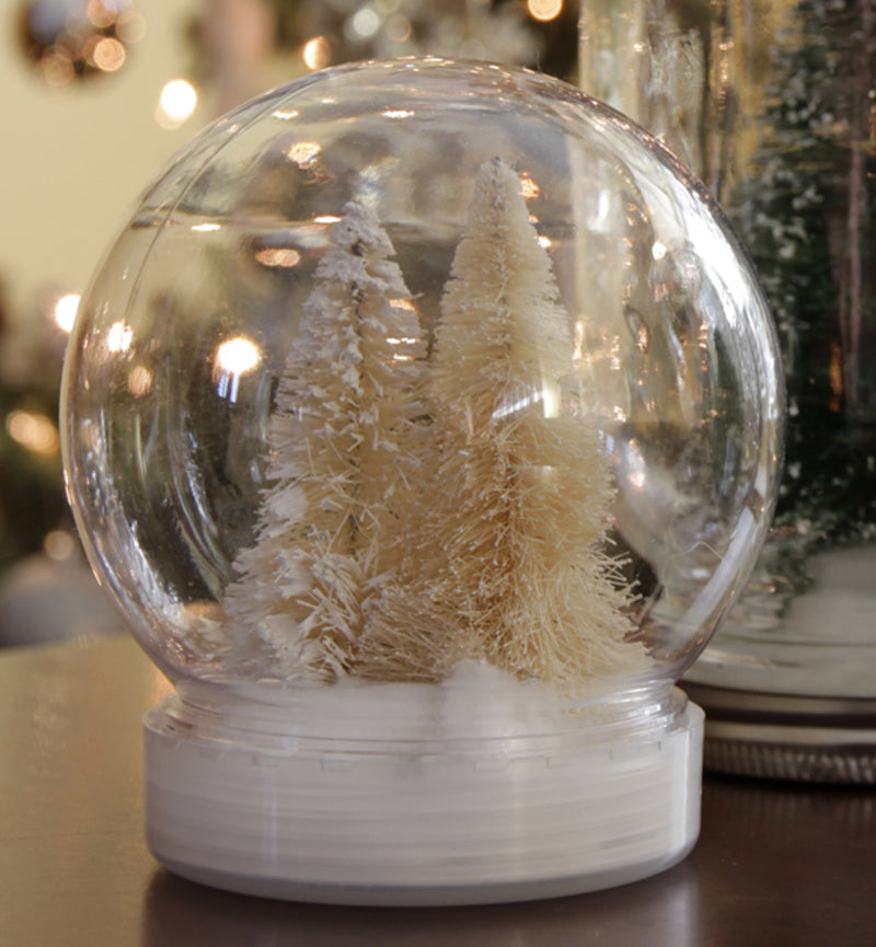 4 Inch DIY Clear Plastic Water Globe Snow Globe with Screw Off Cap - 6 Pack - view 5