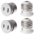 Polarized E26 Base Light Bulb Socket Plug – Convert Any E26 Socket into 2 Prong Outlet | 4 Pack