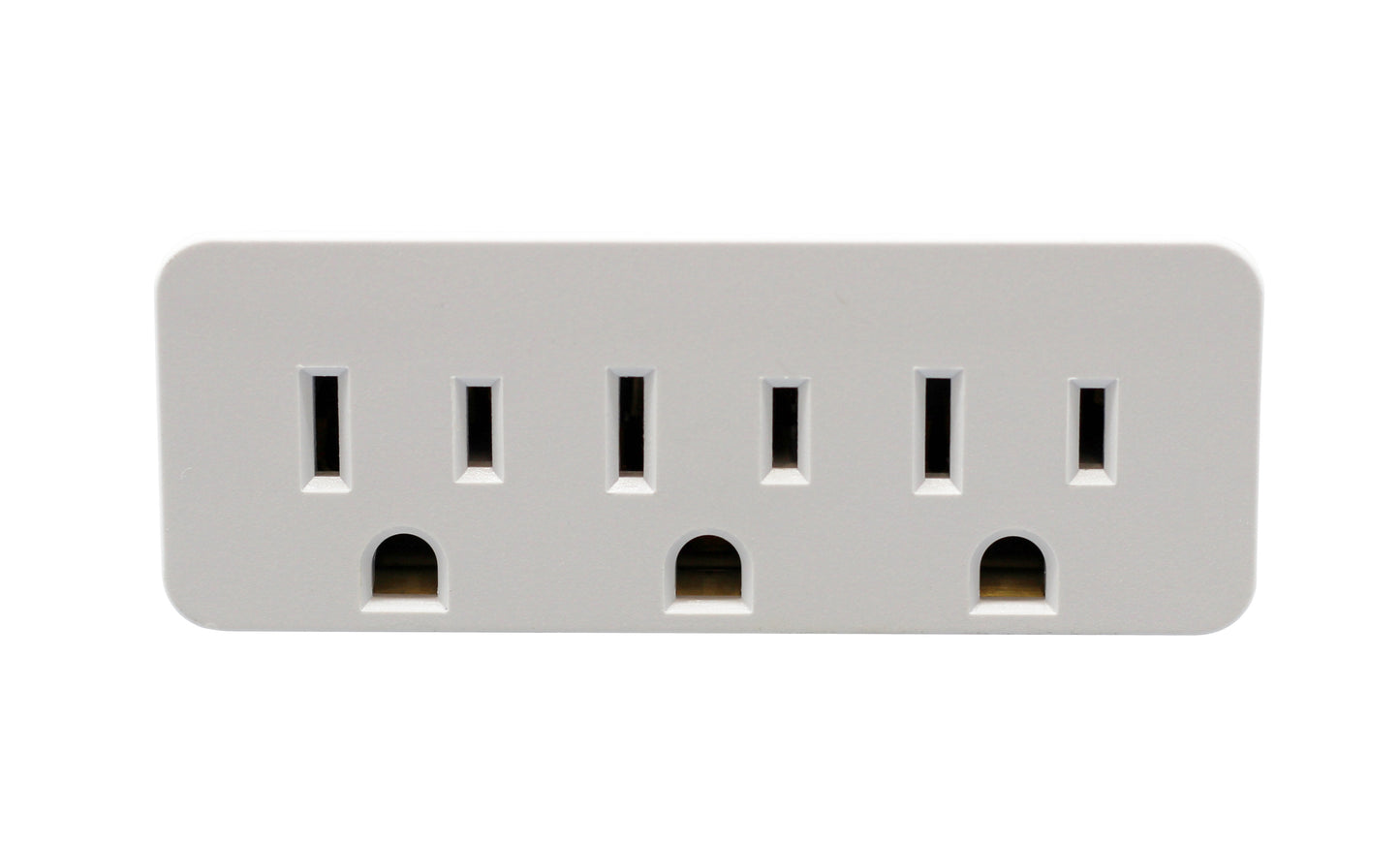 3 Outlet Grounded Wall Adapter - Splitter Extends 1 Outlet to 3 with Phone - detail