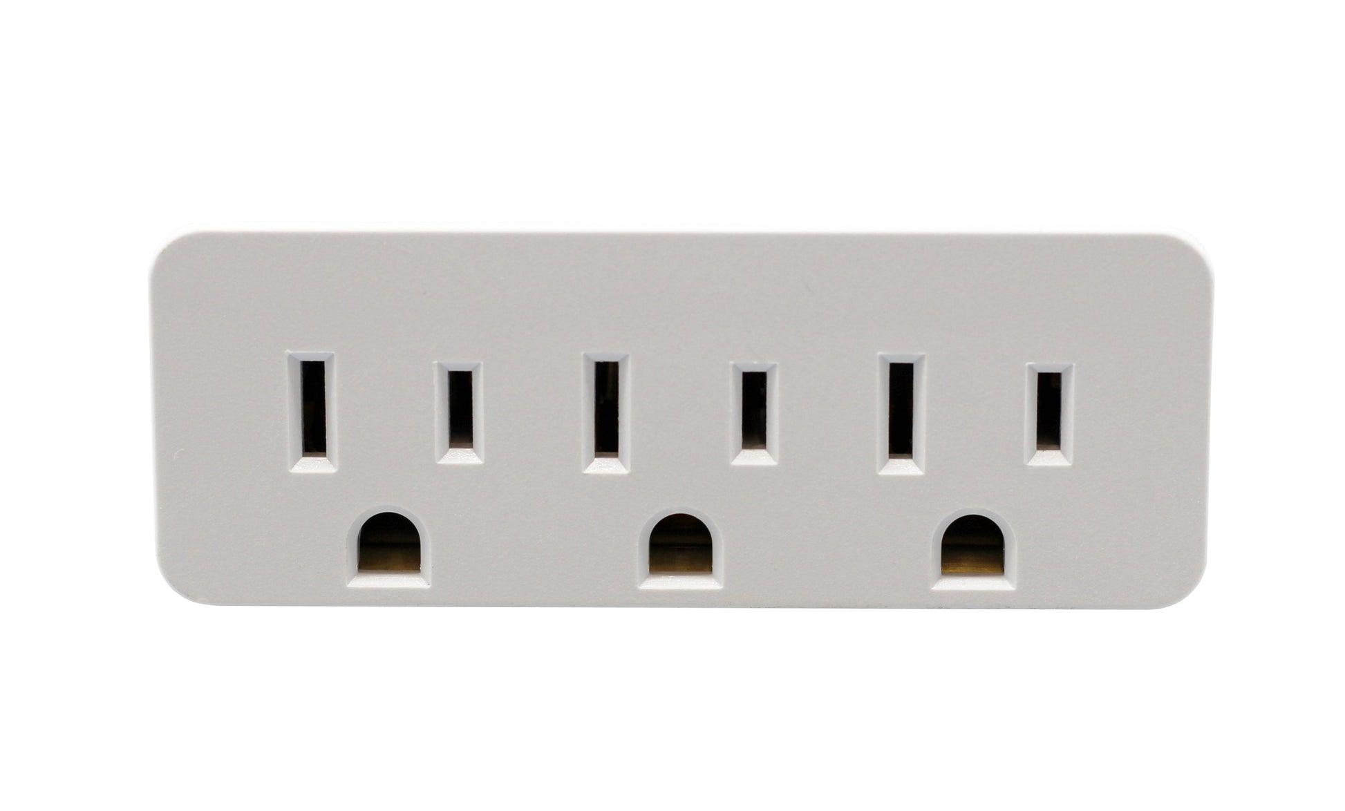 3 Outlet Grounded Wall Adapter - Splitter Extends 1 Outlet to 3 with Phone - detail