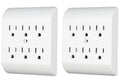 6 Outlet Wall Tap Extender Turns 2 Grounded Outlets into 6 - Easy Install Charging Station | 2 Pack