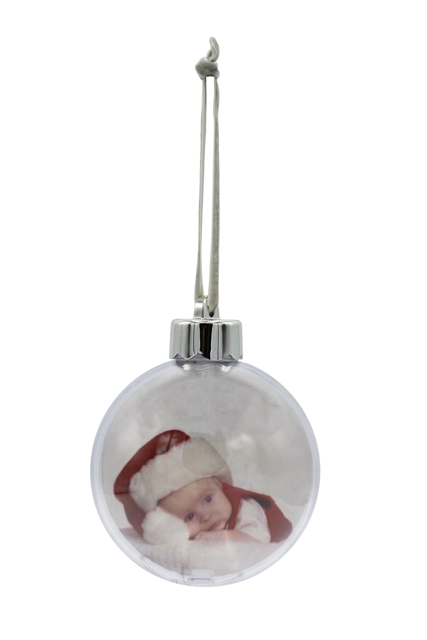 Creative Hobbies Clear Acrylic Photo Ornament Ball, 80mm (3.15 Inch), with - detail