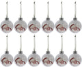 Creative Hobbies Clear Acrylic Photo Ornament Ball, 80mm (3.15 Inch), with Silver Cap and Hanger Cord, Pack of 12