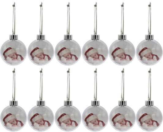Creative Hobbies Clear Acrylic Photo Ornament Ball, 80mm (3.15 Inch), with - plastic, for craft