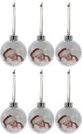 Creative Hobbies Clear Acrylic Photo Ornament Ball, 80mm (3.15 Inch), with Silver Cap and Hanger Cord, Pack of 6