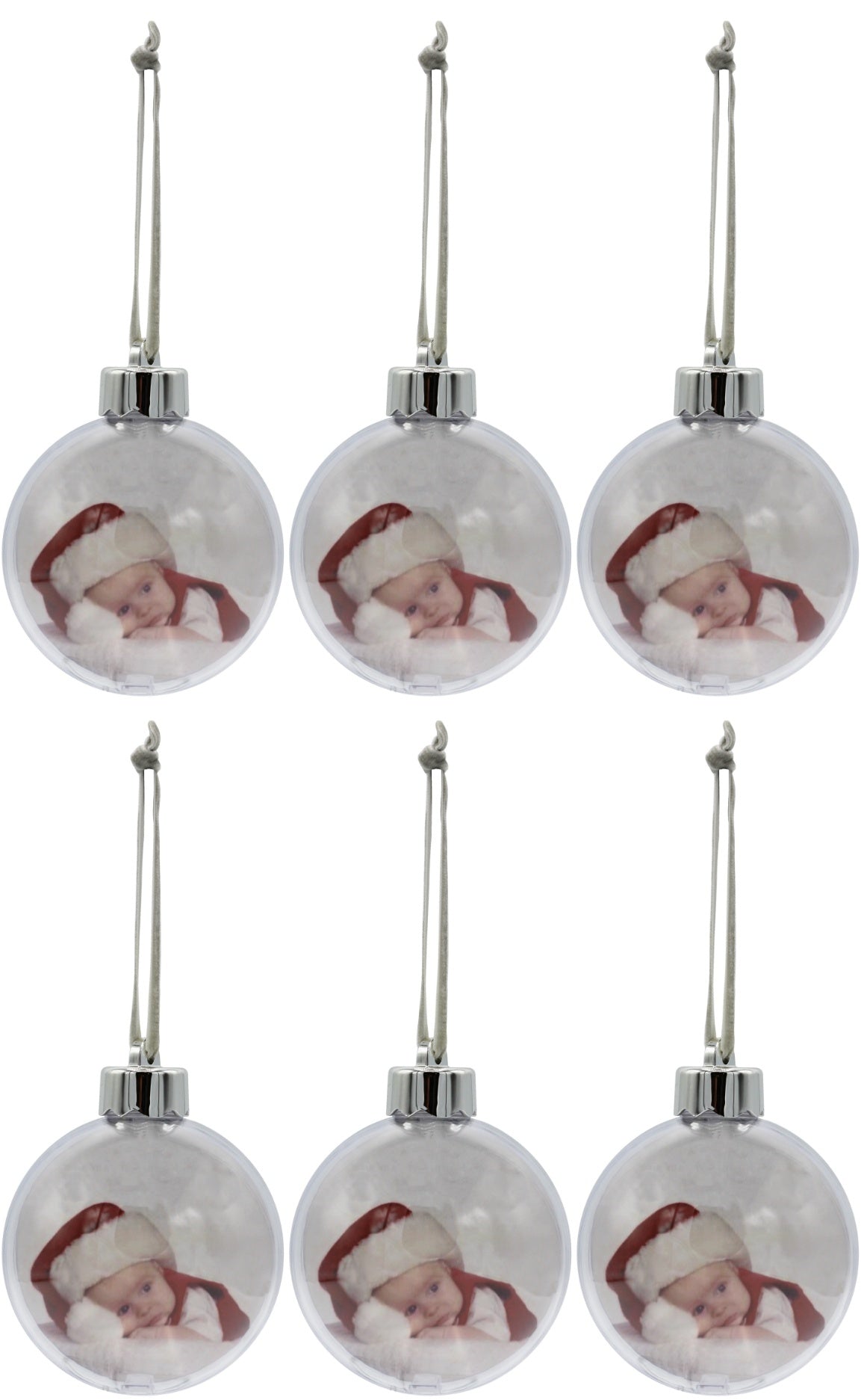 Creative Hobbies Clear Acrylic Photo Ornament Ball, 80mm (3.15 Inch), with - plastic, for craft