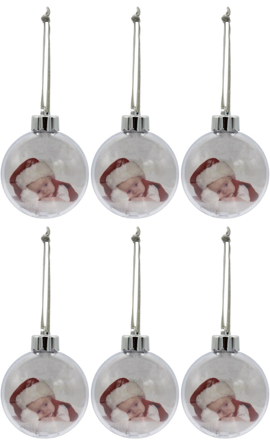 Creative Hobbies Clear Acrylic Photo Ornament Ball, 80mm (3.15 Inch), with - plastic, for craft