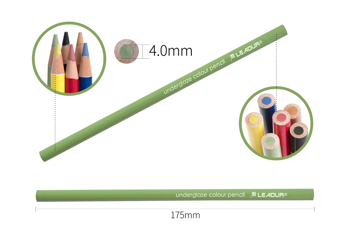 Black Underglaze Pencil for Ceramic Pottery Bisque or Greenware, Detail Drawing - detail